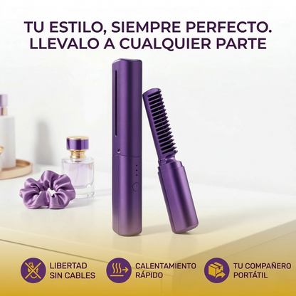 LuminaVelvet Elite: Cepillo Alisador Inteligente 360°