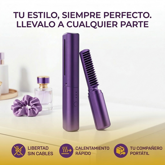 LuminaVelvet Elite: Cepillo Alisador Inteligente 360°