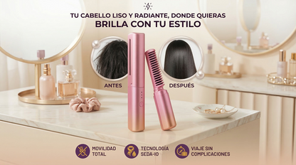 LuminaVelvet Elite: Cepillo Alisador Inteligente 360°
